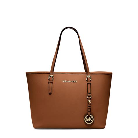 michael kors saffiano jet set travel braun|Jet Set Travel Extra.